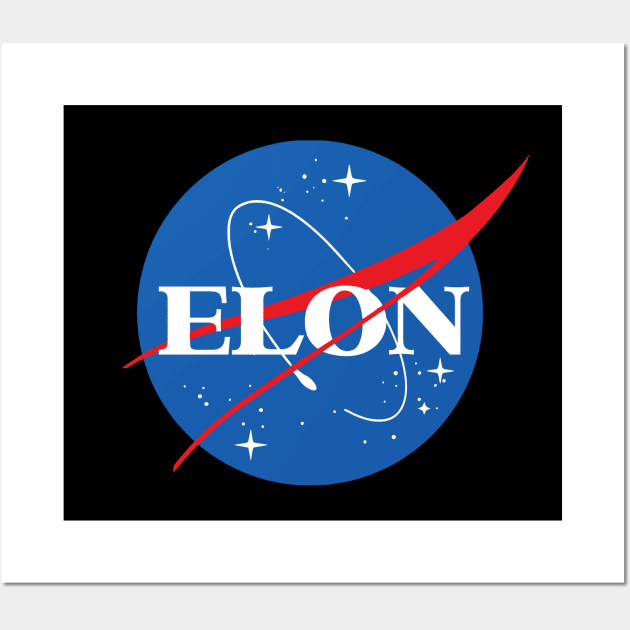 Elon Musk Space Logo Wall Art by Nerd_art